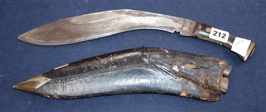 A kukri, presented c.1945 length 43cm